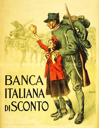 Banca Italiana di Sconto, 1917 door Enrico della Lionne